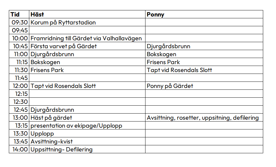 Tidprogam Hubertusjakt 2026
